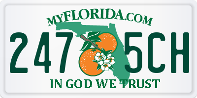 FL license plate 2475CH