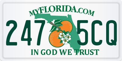 FL license plate 2475CQ