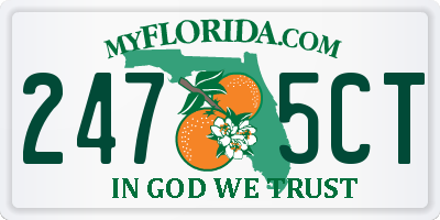 FL license plate 2475CT