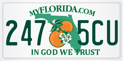 FL license plate 2475CU
