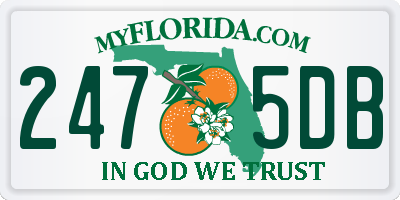 FL license plate 2475DB