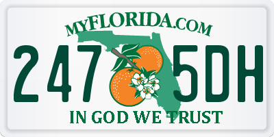 FL license plate 2475DH