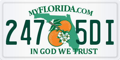 FL license plate 2475DI