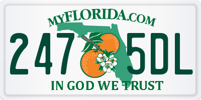 FL license plate 2475DL