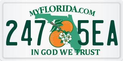 FL license plate 2475EA