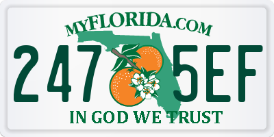 FL license plate 2475EF