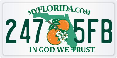 FL license plate 2475FB