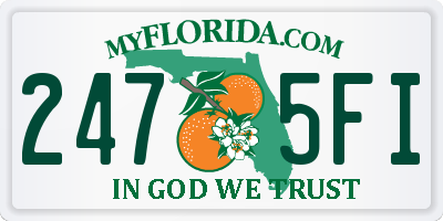FL license plate 2475FI