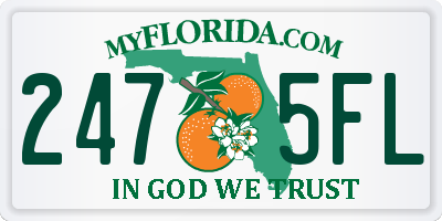 FL license plate 2475FL