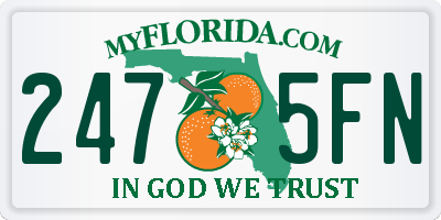 FL license plate 2475FN