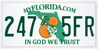 FL license plate 2475FR