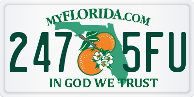 FL license plate 2475FU