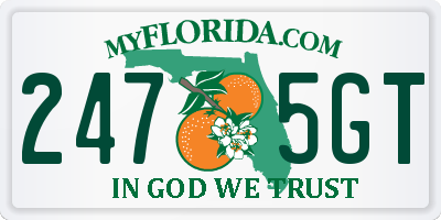 FL license plate 2475GT