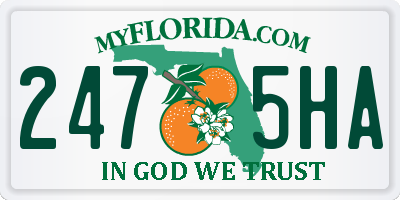 FL license plate 2475HA