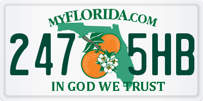 FL license plate 2475HB