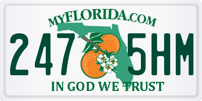 FL license plate 2475HM