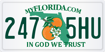 FL license plate 2475HU