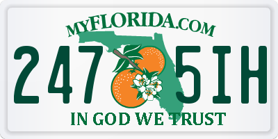 FL license plate 2475IH