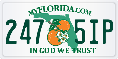 FL license plate 2475IP