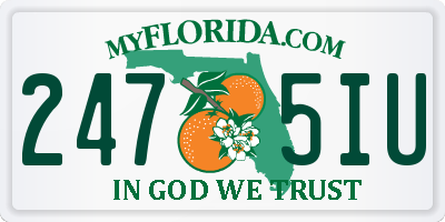 FL license plate 2475IU