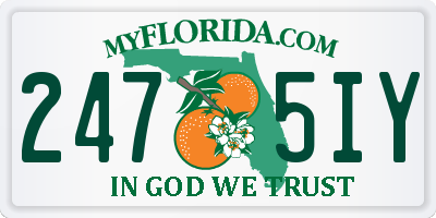 FL license plate 2475IY
