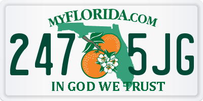 FL license plate 2475JG