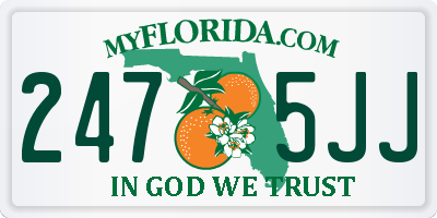 FL license plate 2475JJ