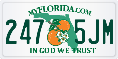 FL license plate 2475JM