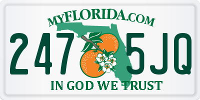 FL license plate 2475JQ