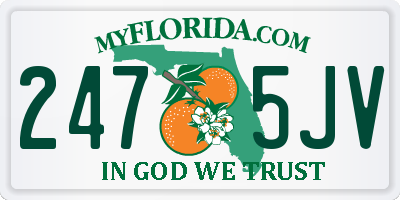 FL license plate 2475JV