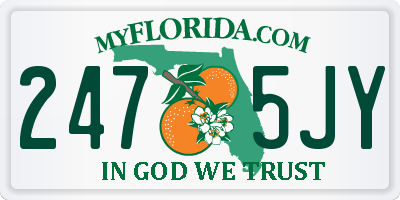 FL license plate 2475JY