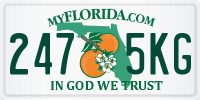 FL license plate 2475KG