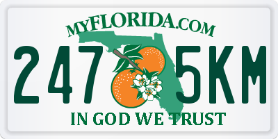 FL license plate 2475KM
