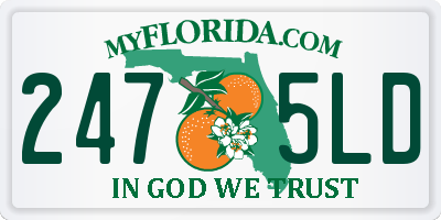 FL license plate 2475LD