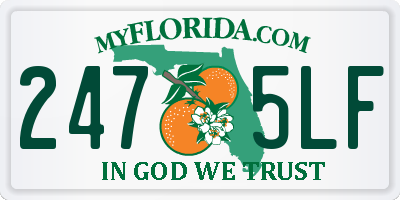 FL license plate 2475LF