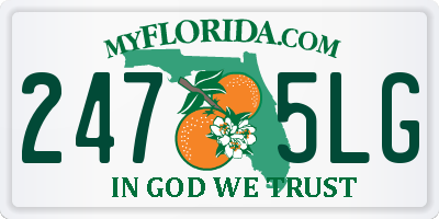 FL license plate 2475LG