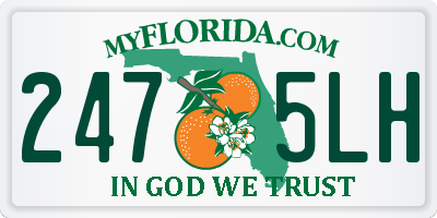FL license plate 2475LH
