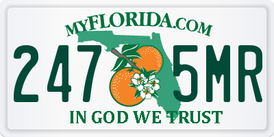 FL license plate 2475MR