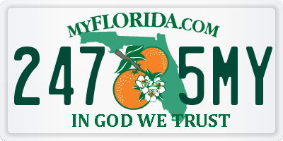 FL license plate 2475MY