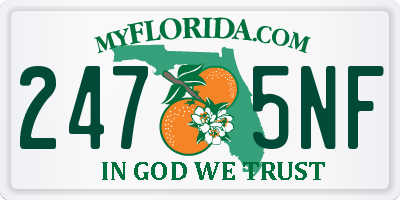 FL license plate 2475NF