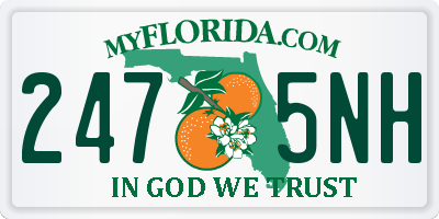 FL license plate 2475NH