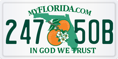 FL license plate 2475OB