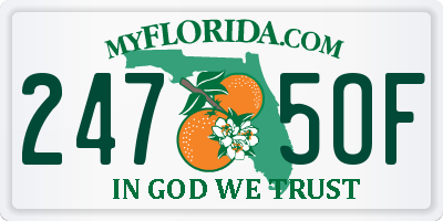 FL license plate 2475OF