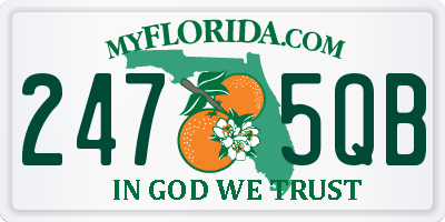 FL license plate 2475QB