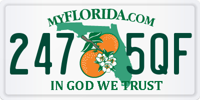 FL license plate 2475QF