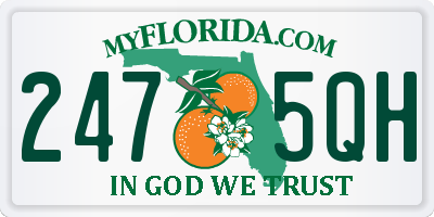 FL license plate 2475QH