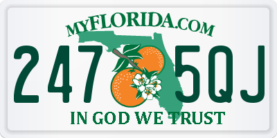 FL license plate 2475QJ