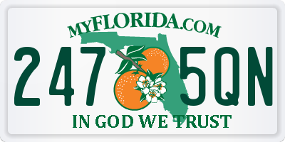 FL license plate 2475QN