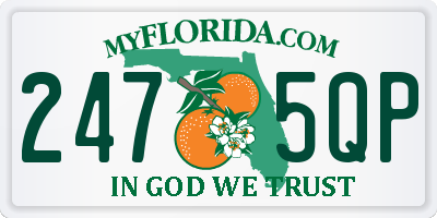 FL license plate 2475QP