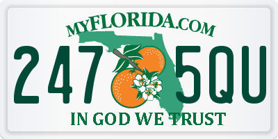 FL license plate 2475QU